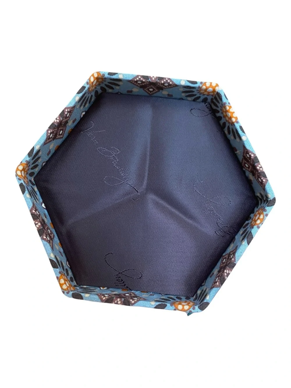 Vera Bradley Hexagon Jewelry Box In Canyon Print Brown 2 Tiers